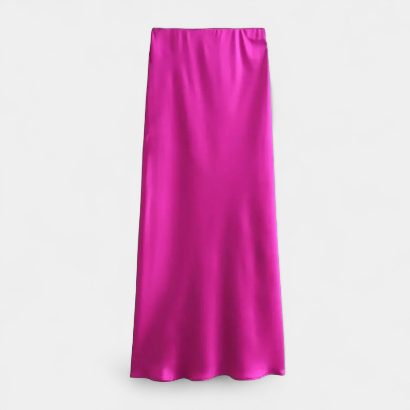 Gleame.-Rokken-Gleame Rok - Satijnen textuur, slanke pasvorm met trekkoord en retro elastische taille