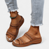 Gleame.-Sandal-Gleame Sandalen - Comfortabele instappers met retro stiksels en sleehak