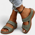 Gleame.-Sandal-Gleame Sandalen - Comfortabele instappers met retro stiksels en sleehak
