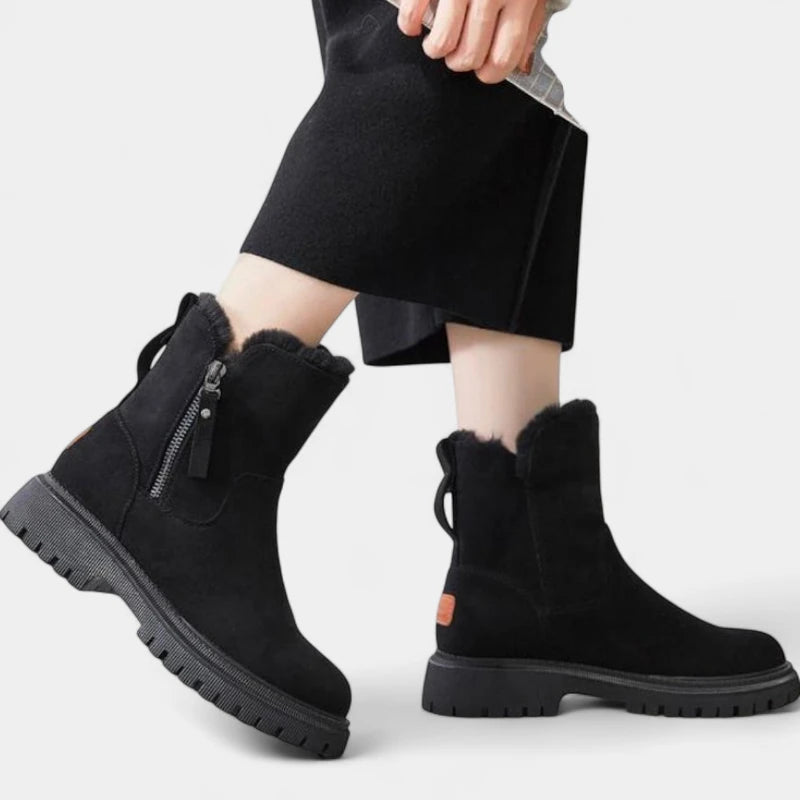 Gleame.-Schoenen-Gleame Dameslaarzen - Casual warme laarzen met ritssluiting