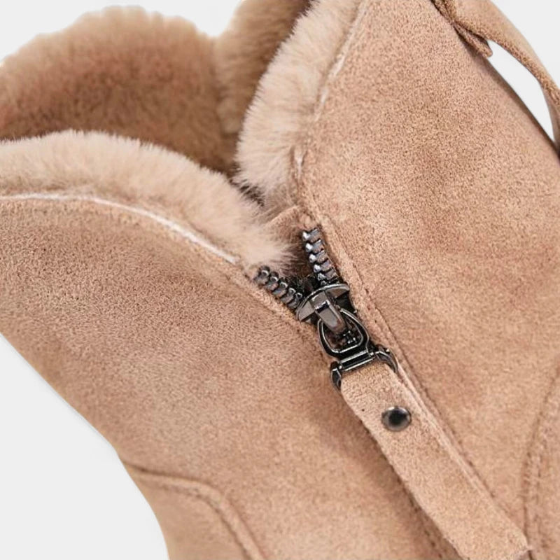 Gleame.-Schoenen-Gleame Dameslaarzen - Casual warme laarzen met ritssluiting