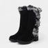 Gleame.-Schoenen-Gleame Dameslaarzen - Kniehoge laarzen met imitatiebont en gespsluiting