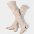 Gleame.-Schoenen-Gleame Dameslaarzen - Overknee laarzen met blokhak en ritssluiting