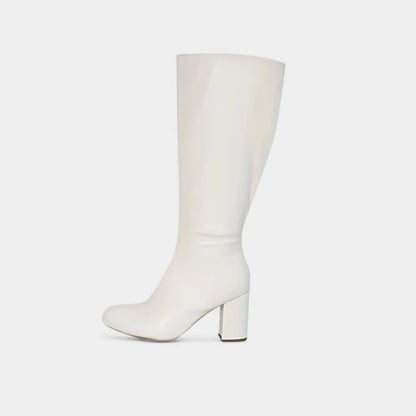 Gleame.-Schoenen-Gleame Damesschoenen - Casual laarzen met blokhak en ritssluiting aan de zijkant