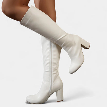 Gleame.-Schoenen-Gleame Damesschoenen - Casual laarzen met blokhak en ritssluiting aan de zijkant