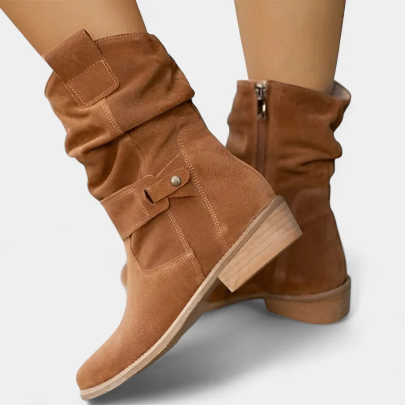 Gleame.-Schoenen-Gleame Laarzen – Casual dameslaarzen met zachte binnenzool en gespsluiting