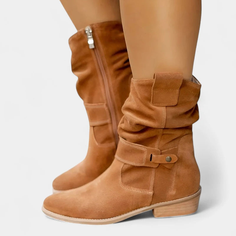 Gleame.-Schoenen-Gleame Laarzen – Casual dameslaarzen met zachte binnenzool en gespsluiting