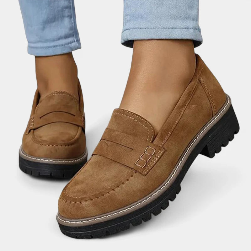 Gleame.-Schoenen-Gleame Loafers – Comfortabele damesinstappers met dikke zool en tijdloos design