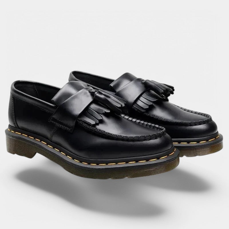 Gleame.-Schoenen-Gleame Loafers - Oud geld leren loafers voor tijdloze stijl