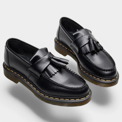 Gleame.-Schoenen-Gleame Loafers - Oud geld leren loafers voor tijdloze stijl
