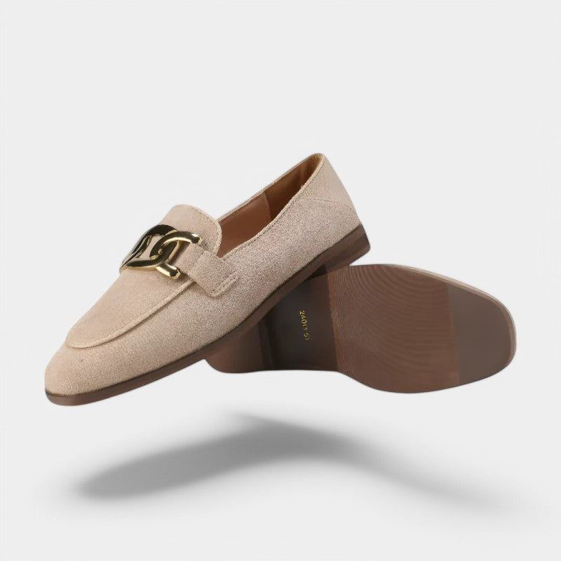 Gleame.-Schoenen-Gleame Loafers - Suède instappers platte schoenen