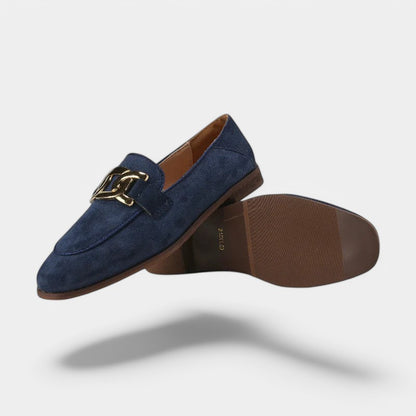 Gleame.-Schoenen-Gleame Loafers - Suède instappers platte schoenen