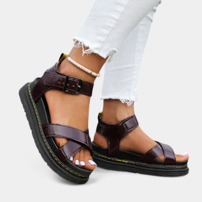 Gleame.-Schoenen-Gleame Sandalen - PU leren platform sandalen voor vrouwen