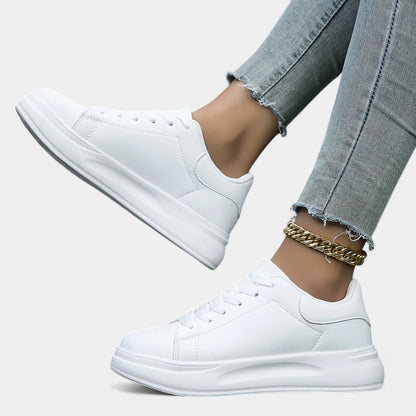 Gleame.-Schoenen-Gleame Sneakers – Casual dames­sneakers van kunstleer met comfortabel voetbed