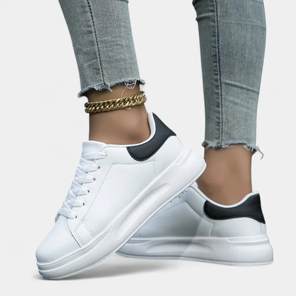 Gleame.-Schoenen-Gleame Sneakers – Casual dames­sneakers van kunstleer met comfortabel voetbed