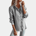 Gleame.-Shirts & Tops-Gleame Blouse - Elegante dames blouse met lange mouwen en ruches