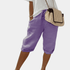 Gleame.-Shorts-Gleame Korte broek - Comfortabele linnen driekwart broek met elastische taille