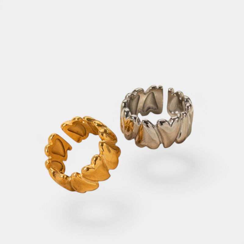 Gleame.-Sieraden-Gleame Ring - 18K gouden roestvrijstalen liefde open ring