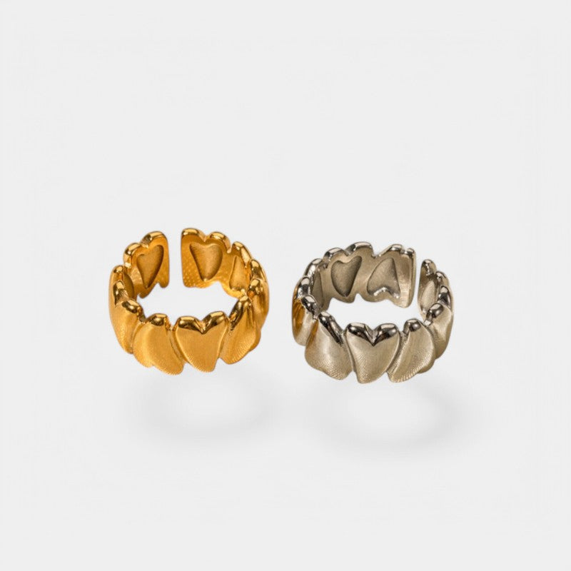 Gleame.-Sieraden-Gleame Ring - 18K gouden roestvrijstalen liefde open ring