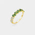 Gleame.-Sieraden-Gleame Ring - 925 Sterling zilveren ring met groene CZ zircon