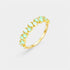 Gleame.-Sieraden-Gleame Ring - 925 Sterling zilveren ring met groene CZ zircon