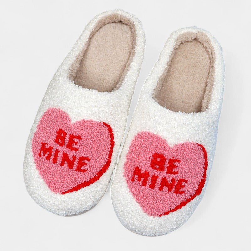 Gleame.-Sloffen-Gleame Dames Pantoffels - Comfortabele sloffen met geborduurd hartendesign en tekstdetail
