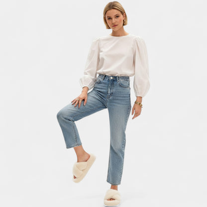 Gleame.-Sloffen-Gleame Dames Slippers – Open pantoffels met dubbele band en zachte voering