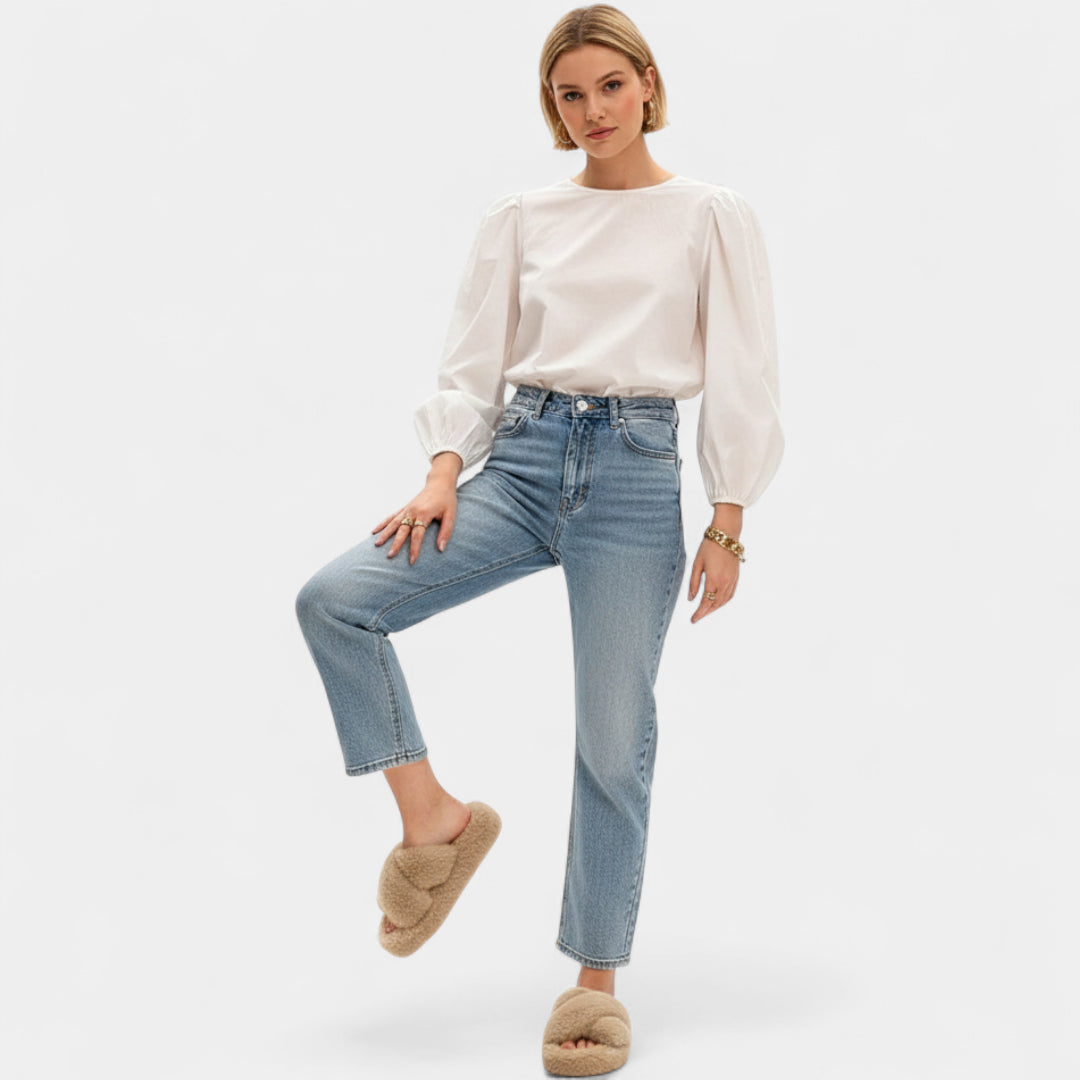 Gleame.-Sloffen-Gleame Dames Slippers – Open pantoffels met dubbele band en zachte voering