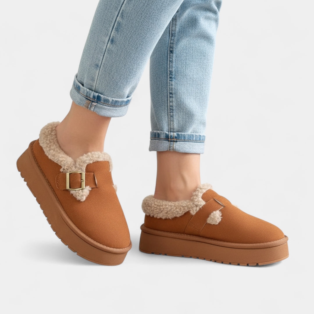 Gleame.-Sloffen-Gleame Damespantoffels - Warme pantoffels met gespsluiting en zachte voering