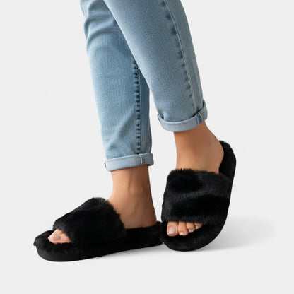 Gleame.-Sloffen-Gleame Damespantoffels - Zachte pantoffels met open hiel en pluche afwerking