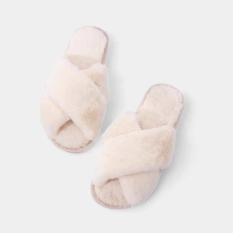 Gleame.-Sloffen-Gleame Pantoffels Dames - Zachte pantoffels met gekruiste band en comfortabele voering