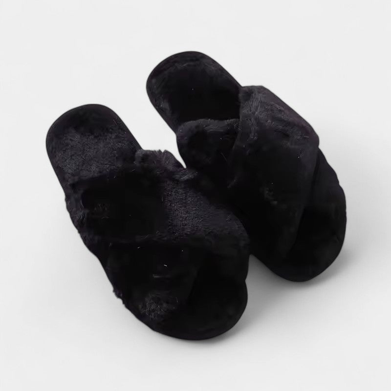 Gleame.-Sloffen-Gleame Pantoffels Dames - Zachte pantoffels met gekruiste band en comfortabele voering