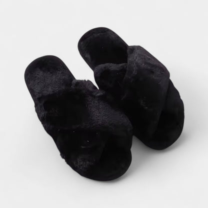 Gleame.-Sloffen-Gleame Pantoffels Dames - Zachte pantoffels met gekruiste band en comfortabele voering