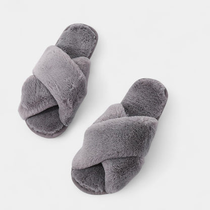 Gleame.-Sloffen-Gleame Pantoffels Dames - Zachte pantoffels met gekruiste band en comfortabele voering