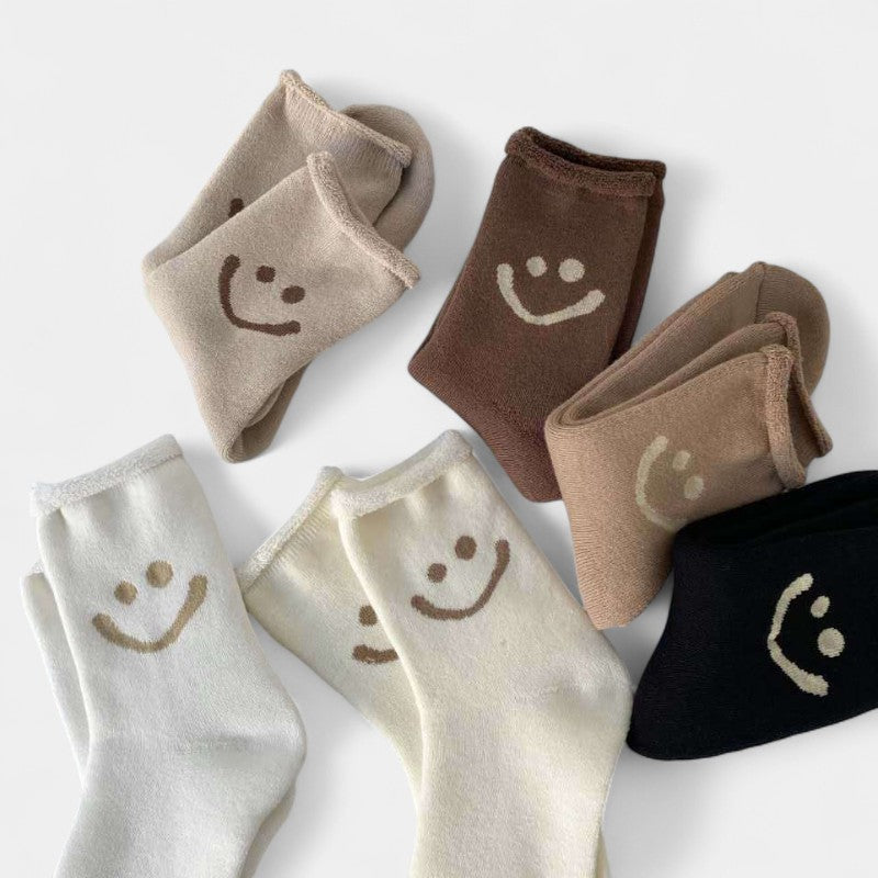 Gleame.-Socks-Gleame Dames Sokken - Comfortabele sokken met vrolijk gezichtje en zachte afwerking