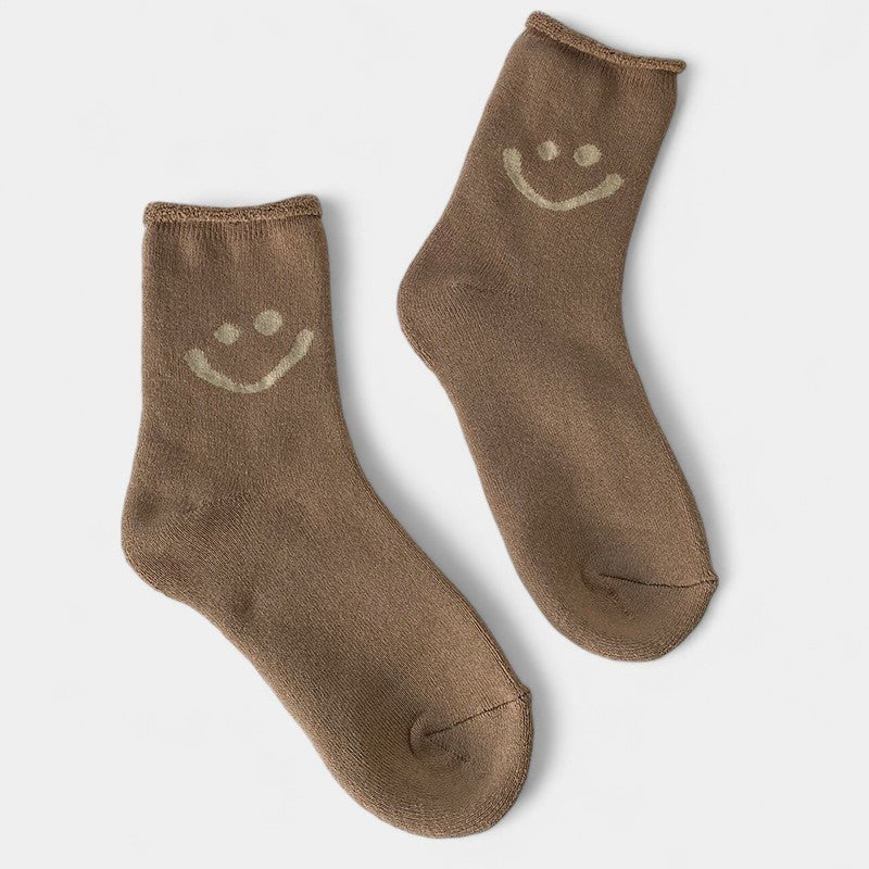 Gleame.-Socks-Gleame Dames Sokken - Comfortabele sokken met vrolijk gezichtje en zachte afwerking