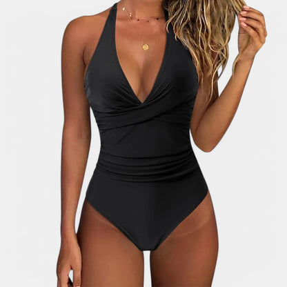 Gleame.-Swimwear-Gleame Badpak - Sling neck badpak met triangle design