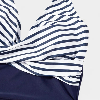 Gleame.-Swimwear-Gleame Badpak - Sling neck badpak met triangle design