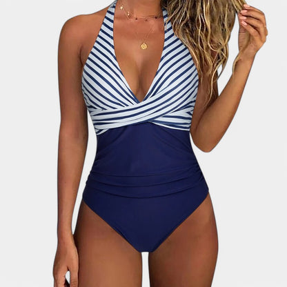 Gleame.-Swimwear-Gleame Badpak - Sling neck badpak met triangle design
