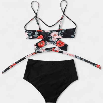 Gleame.-Swimwear-Gleame Badpak - Vrouwelijk tweedelig hoog taille badpak