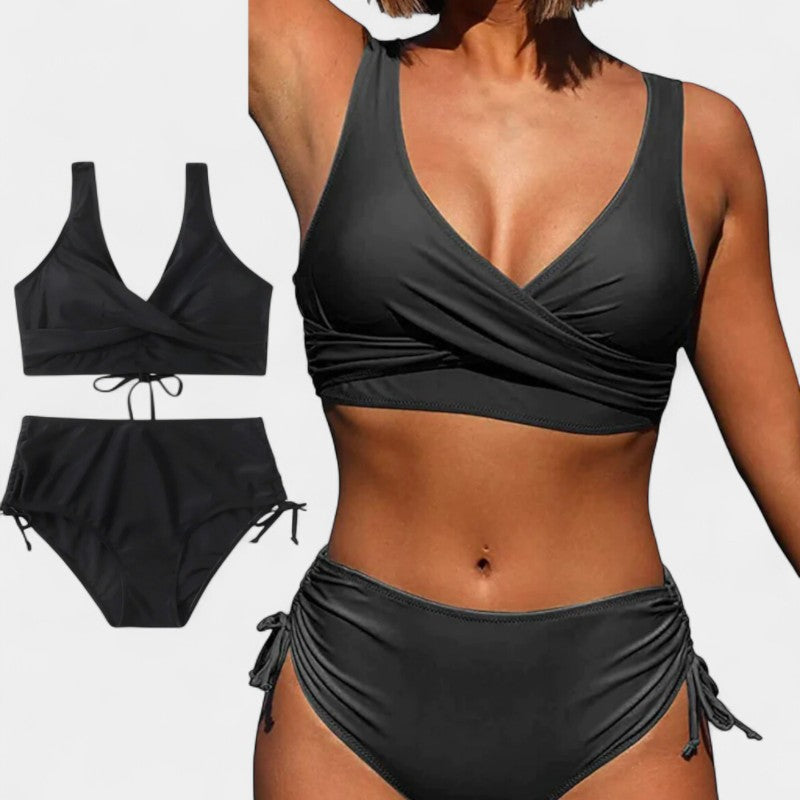 Gleame.-Swimwear-Gleame Bikini - Vrouwelijke lace-up twee delige zwemtop