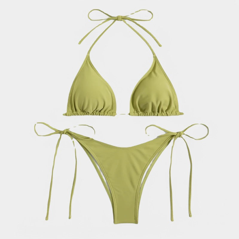 Gleame.-Swimwear-Gleame Bikini set - Dames bikini met zij halter en strik