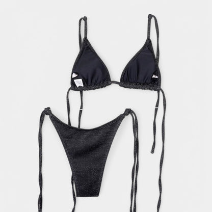 Gleame.-Swimwear-Gleame bikini set - Shiny bikini set met triangle bandage stijl