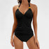 Gleame.-Swimwear-Gleame Dames V-hals zwemkleding - Stijlvolle hoge taille set