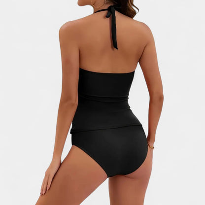Gleame.-Swimwear-Gleame Dames V-hals zwemkleding - Stijlvolle hoge taille set