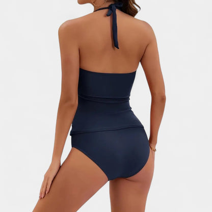 Gleame.-Swimwear-Gleame Dames V-hals zwemkleding - Stijlvolle hoge taille set