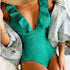 Gleame.-Swimwear-Gleame Monokini - One piece vrouwen ruffle push up badpak