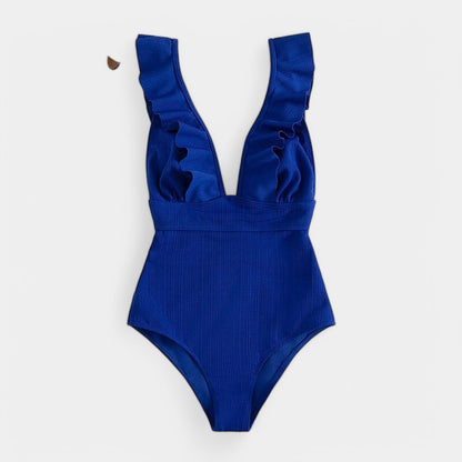 Gleame.-Swimwear-Gleame Monokini - One piece vrouwen ruffle push up badpak