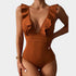 Gleame.-Swimwear-Gleame Monokini - One piece vrouwen ruffle push up badpak
