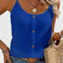 Gleame.-T-shirts & hemden-Gleame Cami Top - Casual mouwloze top met knopen decor